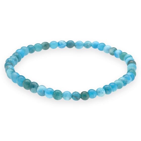 Lebensquelle Plus Mini Kugelarmband | 4mm | Hochwertiges Edelsteinarmband (Apatit)