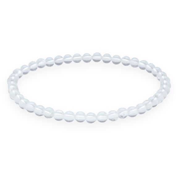 Lebensquelle Plus Mini Kugelarmband | 4mm | Hochwertiges Edelsteinarmband (Bergkristall)