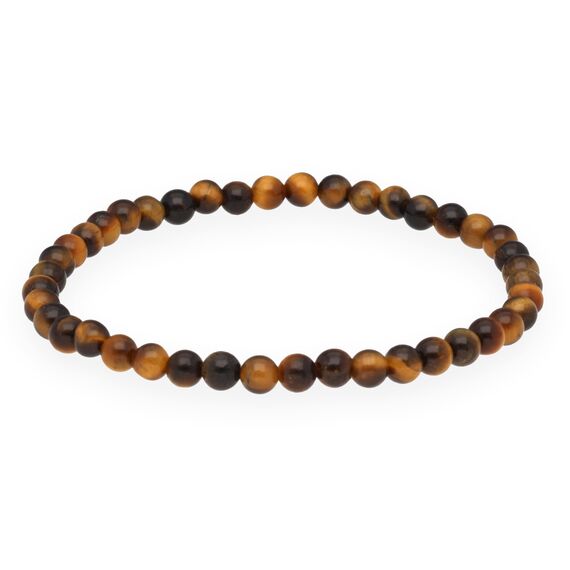 Lebensquelle Plus Mini Kugelarmband | 4mm | Hochwertiges Edelsteinarmband (Tigerauge)