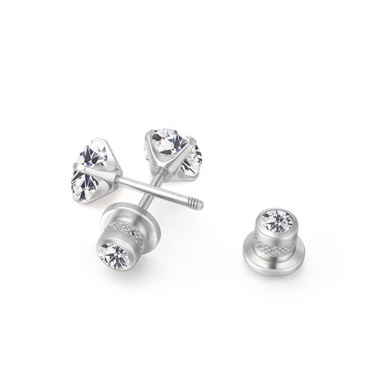 Limerencia Titan Ohrringe für Damen Herren, G23 Medizinische Ohrstecker Hypoallergen Gesundheitsstecker Ohrringe für empfindliche Ohren Mode Damenschmuck (5mm, Weiß)