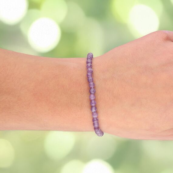 Lebensquelle Plus Mini Kugelarmband | 4mm | Hochwertiges Edelsteinarmband (Lepidolith)