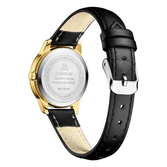 LN LENQIN Uhr Damen Armbanduhr Damen Uhr mit Großen Ziffern Analog Quarzuhr für Frauen mit Lederband