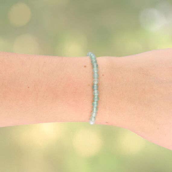 Lebensquelle Plus Mini Kugelarmband | 4mm | Hochwertiges Edelsteinarmband (Aventurin, grün)