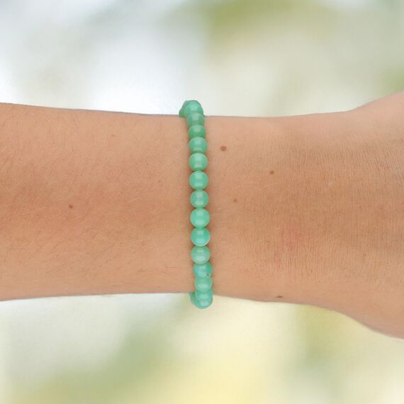 Lebensquelle Plus Mini Kugelarmband | 4mm | Hochwertiges Edelsteinarmband (Chrysopras)
