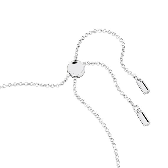 Swarovski Hyperbola Armband, Unendlichzeichen und Herz, Weiss, Rhodiniert
