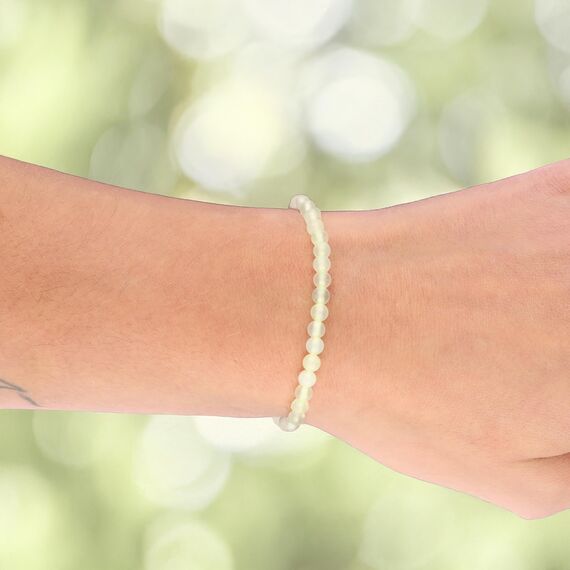 Lebensquelle Plus Mini Kugelarmband | 4mm | Hochwertiges Edelsteinarmband (Chinajade)