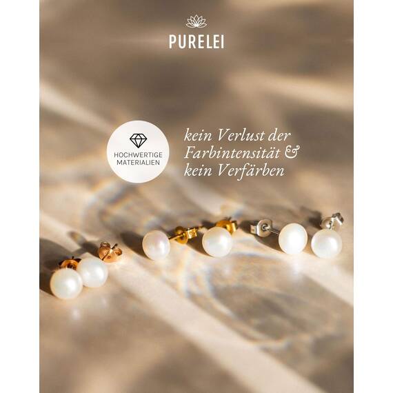 Purelei Pearl Ohrringe (Gold) – Damenohrringe aus langlebigem Edelstahl – Wasserfeste Ohrringe Damen – 1,56 cm Durchmesser – Modeschmuck für deinen individuellen Look