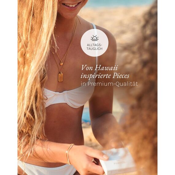 Purelei Heart Charm Kette Damen (Gold) – Halskette Damen aus langlebigem Edelstahl – Wasserfeste Kette – 50-55 cm Länge verstellbar – Halskette für deinen individuellen Look