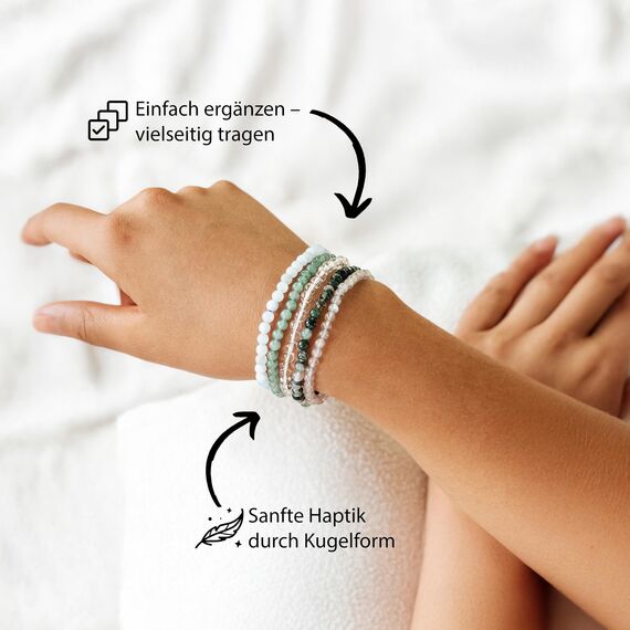 Lebensquelle Plus Mini Kugelarmband | 4mm | Hochwertiges Edelsteinarmband (Labradorit)