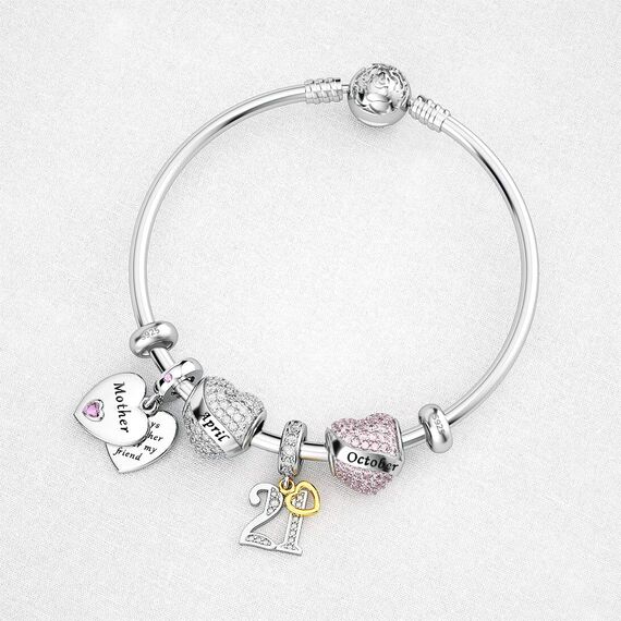 2 PCS Sterling Silber Gummi Spacer Charms Stopper für Pandora Armbänder “MEHRWEG”