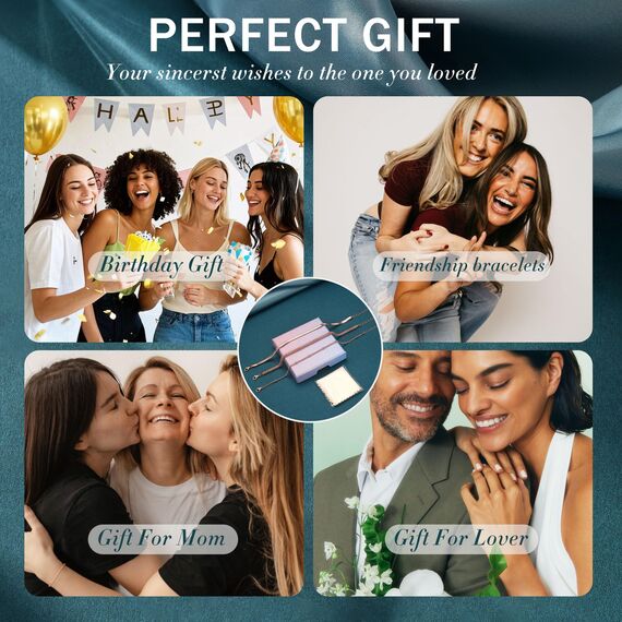 CASSIECA 3 Stück Armband Silber Damen Armbänder Roségold Armband Set Gold 14 Karat Rosévergoldet Armbänder Damen Verstellbare Stapelbare Kettenarmband Roségold Schmuck für Damen