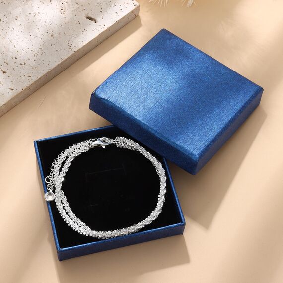 CASSIECA Armband Damen Silber Armbänder Silver Armband Set Verstellbare Stapelbare Kettenarmband für Damen Mädchen