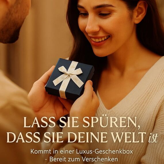 Ahnona An Meinen Schatz Haltzkette Edle Halskette für Damen 14 Karat Weißgold Beschichtet, Muttertag, Jahrestag, Geburtstag Geschenk (Herz Silber)