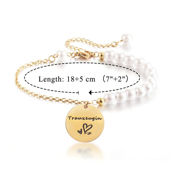 Trauzeugin Geschenke Perlen Armbänder Hochzeit Geschenk für Brautjungfer Schmuck Armband