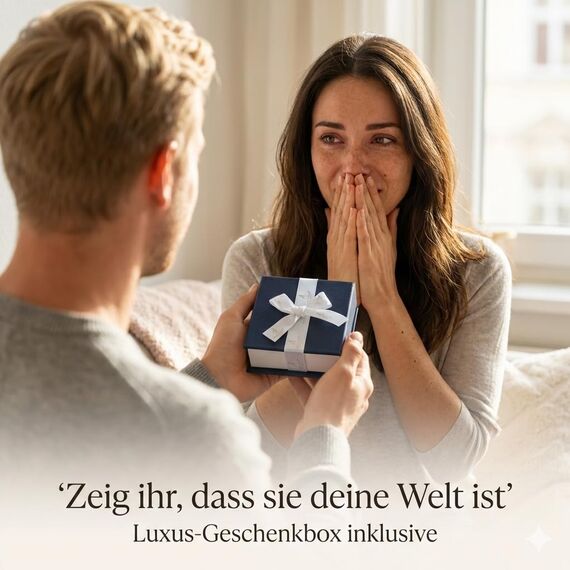 Ahnona An Meinen Schatz Haltzkette Edle Halskette für Damen 14 Karat Weißgold Beschichtet, Muttertag, Jahrestag, Geburtstag Geschenk (Herz Silber)