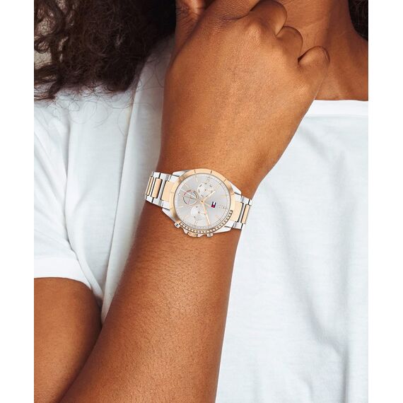 Tommy Hilfiger Multi Zifferblatt Quarz Uhr für Damen mit Edelstahlarmband - Erhältlich aus Gold oder Silber