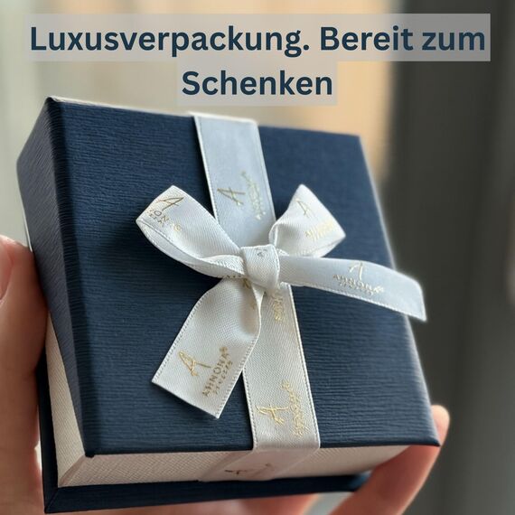 Ahnona An Meinen Schatz Haltzkette Edle Halskette für Damen 14 Karat Weißgold Beschichtet, Muttertag, Jahrestag, Geburtstag Geschenk (Herz Silber)