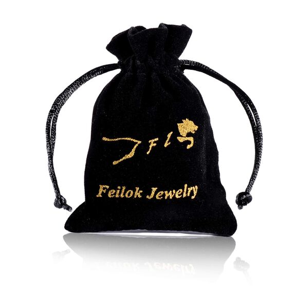 feilok Kette Damen Halskette mit Kleeblatt Zirkonia Vierblättriges Glücksbringer Anhänger aus 925 Sterling silber Halskette für Frauen Mädchen