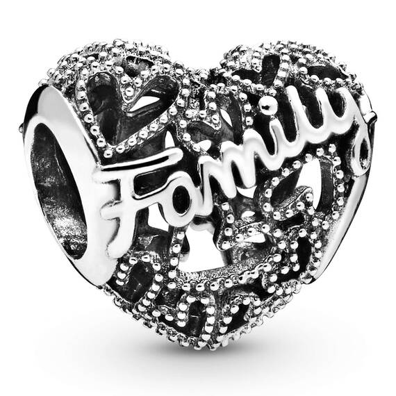 PANDORA Family Herz Charm Sterling-Silber 8,6 x 10,8 x 11,5 mm (T/H/B)