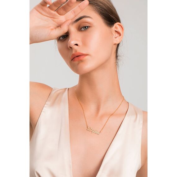 Joelle Jewelry Design Personalisierte Namenskette Gold/Rosegold Vergoldet Silber Kette mit Namen Geburtstagsgeschenk Für Frauen Mädchen Mama Freundin Schwester Oma