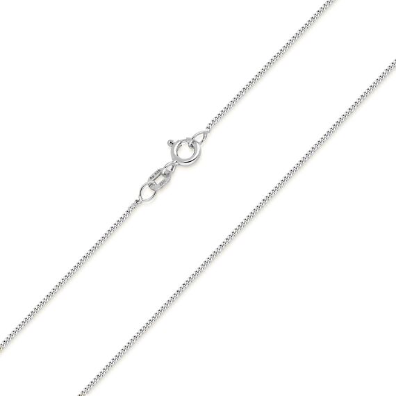 MATERIA Schmuck feine 925 Silber Panzerkette 1mm - Damen Halskette silber in 40-120 cm verfügbar #K32, Länge Halskette:100 cm