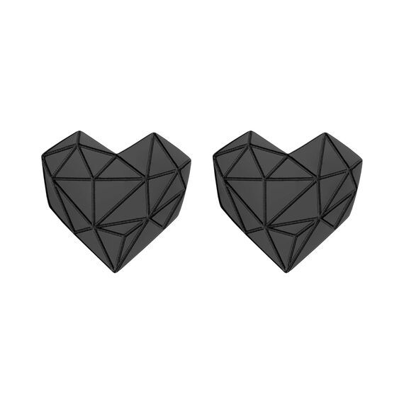 LIEBESKIND BERLIN Damen-Ohrstecker Edelstahl (schwarz)