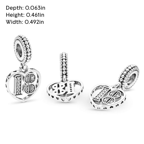 PANDORA Damen-Bead Charms 925 Sterlingsilber 797262CZ