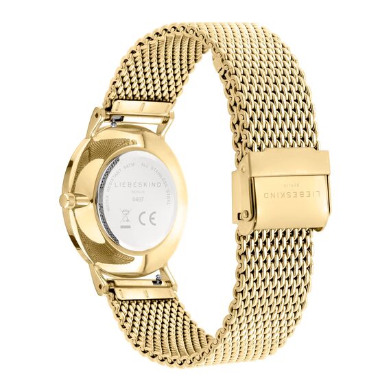 Liebeskind Berlin Damen Armbanduhr LT-0487-MQ Edelstahl in IP Gold am Edelstahlband
