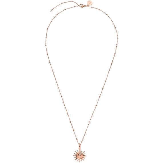 Purelei Sun Kette Damen (Roségold) – Halskette Damen aus langlebigem Edelstahl – Wasserfeste Kette mit Anhänger – 50-55 cm Länge verstellbar – Halskette für deinen individuellen Look
