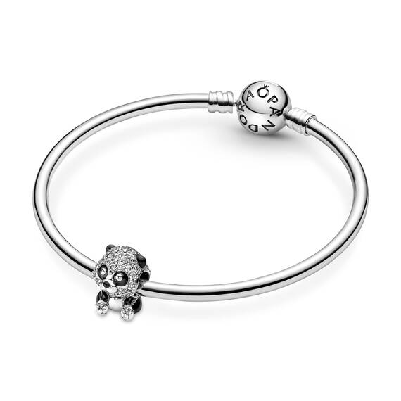 PANDORA MOMENTS Charm "Funkelnder süßer Panda" Silber 790771C01