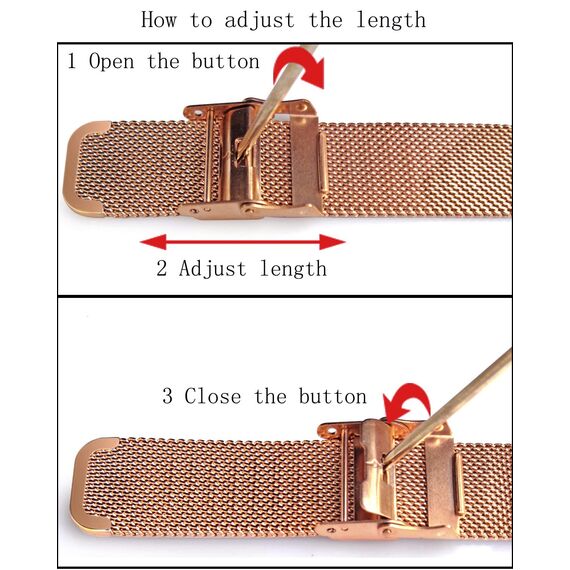 HANNAH MARTIN Damen Uhren Analog Quarz Edelstahl Wasserdicht Mesh Ultradünne