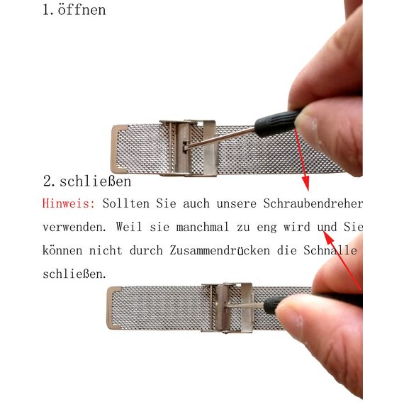 HANNAH MARTIN Damen Uhren Analog Quarz Edelstahl Wasserdicht Mesh Ultradünne (Schwarz Oberfläche ，Silber Armband)