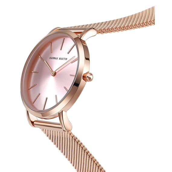 HANNAH MARTIN Damen Uhren Analog Quarz Edelstahl Wasserdicht Mesh Ultradünne