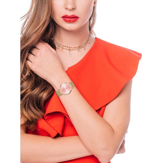 HANNAH MARTIN Damen Uhren Analog Quarz Edelstahl Wasserdicht Mesh Ultradünne