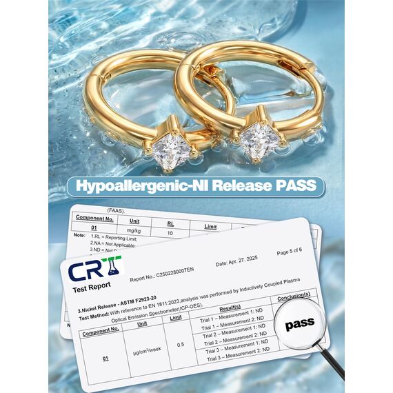 JeweBella 3 Paar Ohrringe Silber 925 Set für Damen 14 Karat Vergoldet Kleine Ohrstecker Stapelbar Zirkonia Creolen für Mehrere Piercings