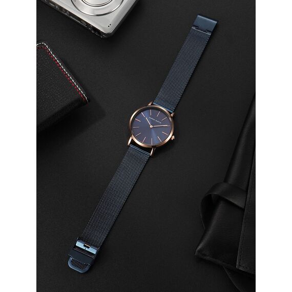 HANNAH MARTIN Damen Uhren Analog Quarz Edelstahl Wasserdicht Mesh Ultradünne