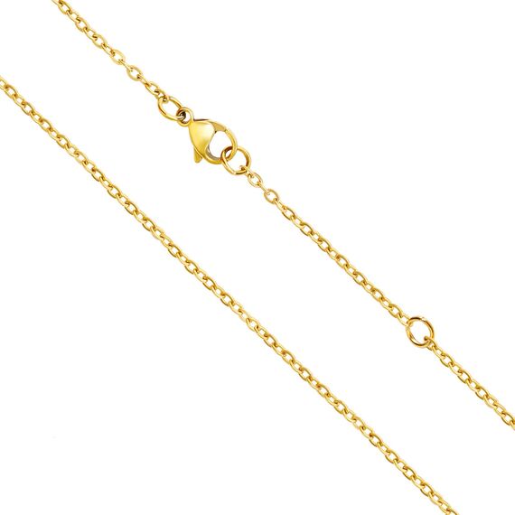 OSTAN Goldkette Damen Ohne Anhänger 925 Silber Gold Ankerkette Kette Gold Halskette Sterlingsilber Vergoldet Breite Verlängerte Silberkette Goldkette 40cm 45cm 50cm 55cm dünne Feine Glod kette Lang