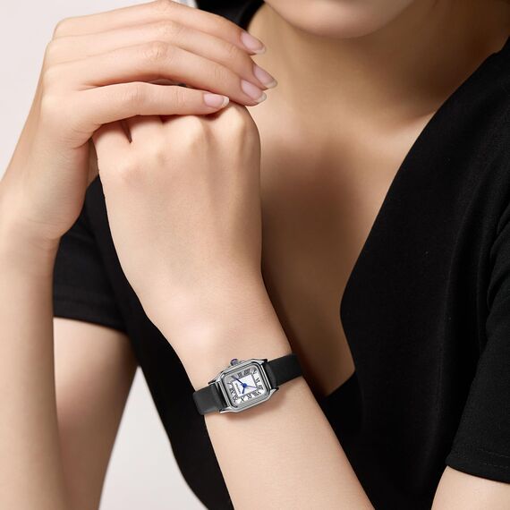 CHEETAH Armbanduhr Damen Kleine Analoge Quarz Uhr Damen mit Vintage-Lederarmband, Rechteckiges Gehäuse, Römisches Zifferblatt, Digitale wasserdichte Armbanduhr für Frauen und Mädchen