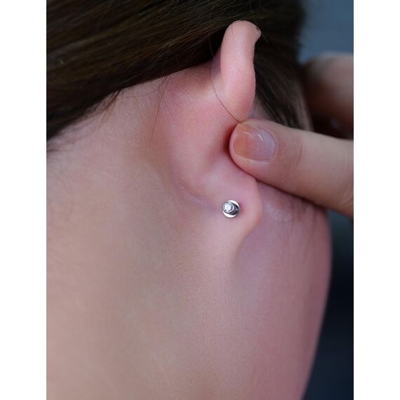 Limerencia Medizinische Titan Ohrringe, G23 Hypoallergen Gesundheitsstecker Ohrstecker mit Schraubverschluss, Nickelfreie Ohrringe für Damen, Mädchen und Kinder (CZ + White Opal)