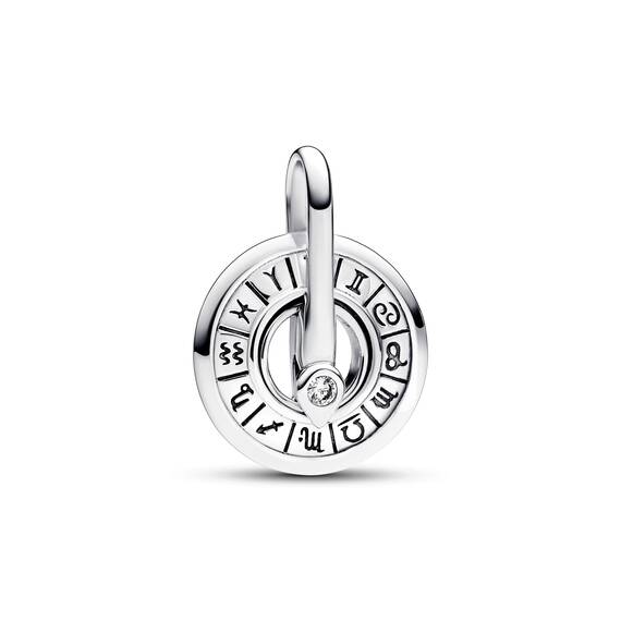 PANDORA ME Sternzeichenkreis Medaillon-Charm aus Sterling Silber mit Cubik Zirkonia, Kompatibel ME und Moments Armbändern, 793038C01