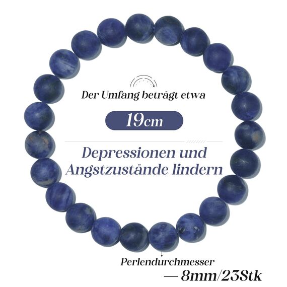 Landorilo Handmade Echte Naturstein Perlen Heilsteine Armband Damen Herren, 8MM Runde Edelsteine Yoga Armbänder, Glücksarmband, Kreative Schmuck Geschenke(Scrub Blau Gestreifter Stein)