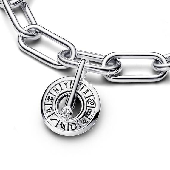 PANDORA ME Sternzeichenkreis Medaillon-Charm aus Sterling Silber mit Cubik Zirkonia, Kompatibel ME und Moments Armbändern, 793038C01