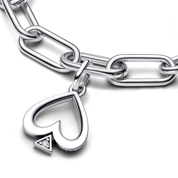 PANDORA ME Pik Medaillon-Charm aus Sterling Silber mit Cubik Zirkonia, Kompatibel ME und Moments Armbändern, 793078C01