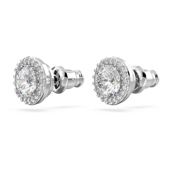 Swarovski Una Ohrstecker, Rhodinierte Ohrringe mit Strahlenden Swarovski Kristallen