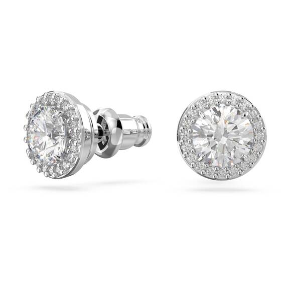 Swarovski Una Ohrstecker, Rhodinierte Ohrringe mit Strahlenden Swarovski Kristallen