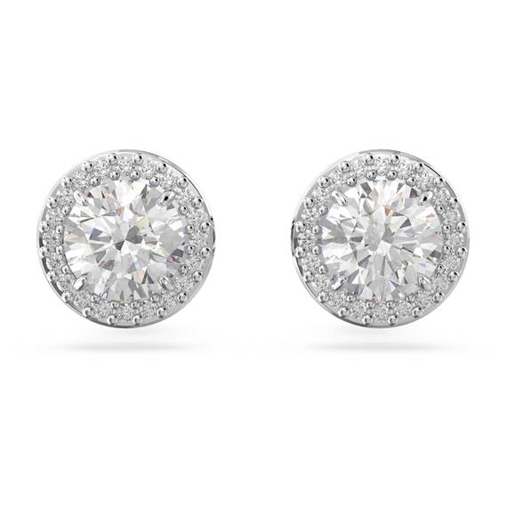 Swarovski Una Ohrstecker, Rhodinierte Ohrringe mit Strahlenden Swarovski Kristallen