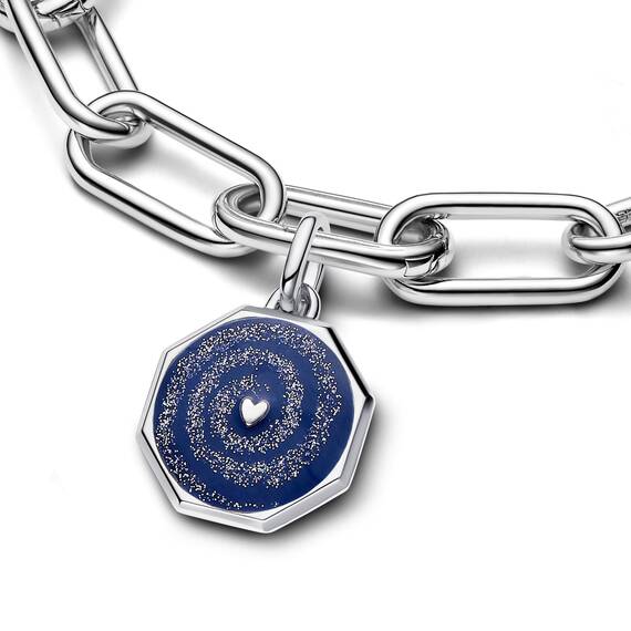 PANDORA ME Galaxie Herz Medaillon-Charm aus Sterling Silber, Kompatibel ME und Moments Armbändern, 793040C01