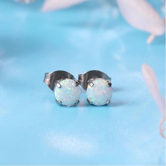 Limerencia Titan Ohrstecker für Damen Herren, G23 Implantat Ohrringe Hypoallergen Titan, Nickelfrei Medizinische Ohrstecker, 5 MM Ohrringe für empfindliche Ohren Mode Damenschmuck