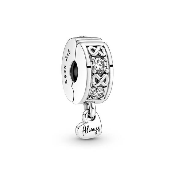 PANDORA Charm Clip mit Anhänger Herz Always mit Zirkonia 791151C01