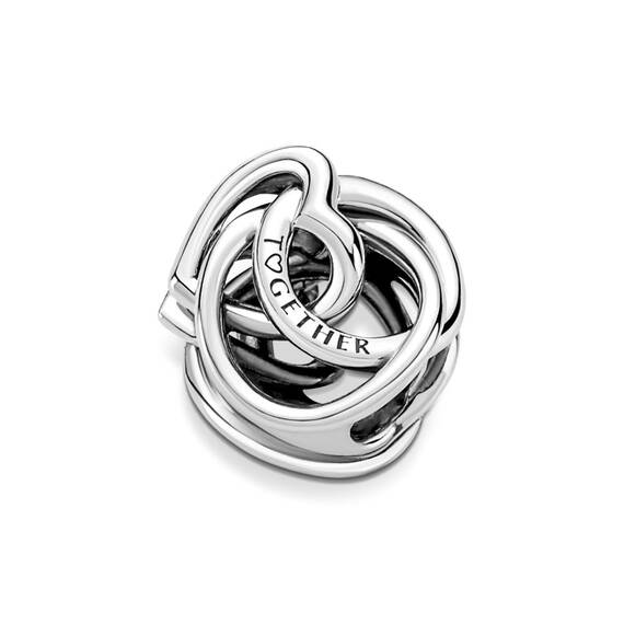 Pandora Charm "Always Together" Verschlungene Herzen Silber 791507C00